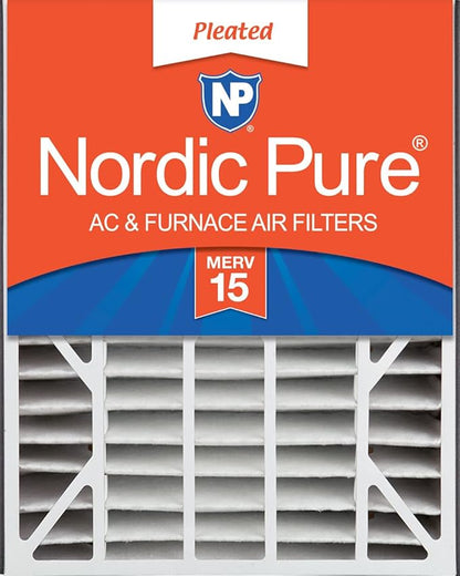 Nordic Pure 20x25x5 (Actual Size: 19 3/4 x 24 1/4 x 4 7/8) Air Bear Replacement 266649-102 MERV 15 Air Filter 1 Pack