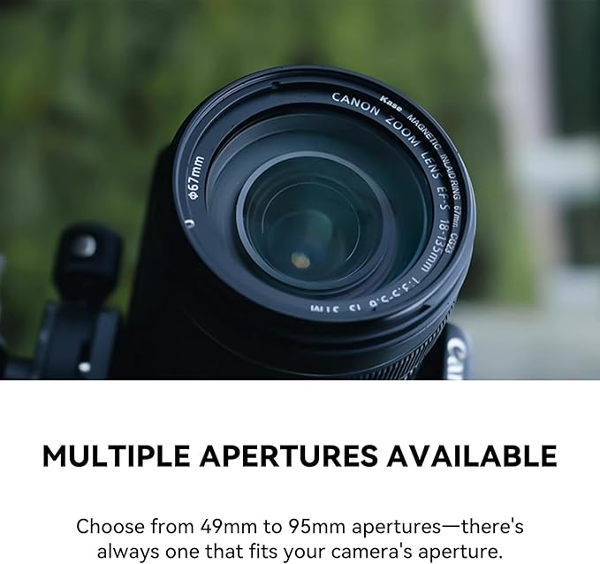 Kase 95mm Magnetic Adapter Ring, Aviation Aluminum 0.5s Snap-On Frame for CPL/ND/UV Filters, No Light Leak & Vignette, Ultra-Thin Stackable for DSLR Mirrorless Wide-Angle Vlog