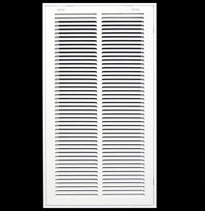 HVAC Premium 12 x 36 Duct Opening Steel Return Air Filter Grille, for 1-inch Filter, Removable Door, Flat Stamped HVAC Vent Cover Grille, Outer Dimensions 14.5 x 38.5