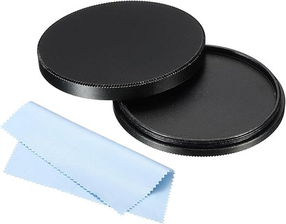 PATIKIL 49mm Lens Cap, Camera Lens Cap Cover Universal Lens Filter Stack Cap Front Metal Protective Case Cover with Cleaning Cloth for Photography Camera Filter