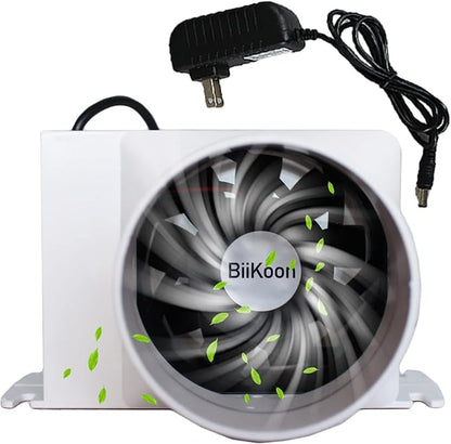 3 Inch Inline Fan 12V Tube Vent Fan Powerful 130Cfm in-line Duct Fan 20W Plastic Extractor Blower for Hydroponics Home Use Ventilation Tent (Color : NO Adjustable Speed, Size : 20w)