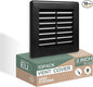 Vent Systems 3" x 3" Inch (Opening Dimensions) - Pack of 10 - Plastic Black Soffit Vent Cover - Flat Square Air Vent Grille - Air Vent Deflector - HVAC 4" x 4" Inch (Overall Dimensions)
