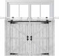 Farmhouse Wood Grain Kitchen Curtains 45 Inch Length, Short Cafe Window Curtains Tab Top, Vintage Country Barn Gate Grey Light Filtering Window Treatments Tier Drapes 27.5"x45" 2 Panel