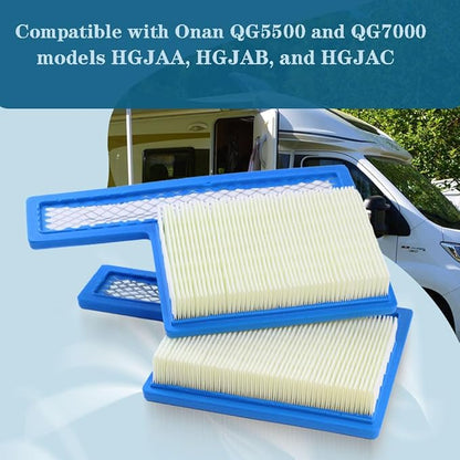 ZHRANXZ122-0836 & 140-3116 Oil Air Filter Kit - OEM Replacement for Cummins Onan 4000/5500 RV Generators HGJAA HGJAB HGJAC Replaces B7238 84398