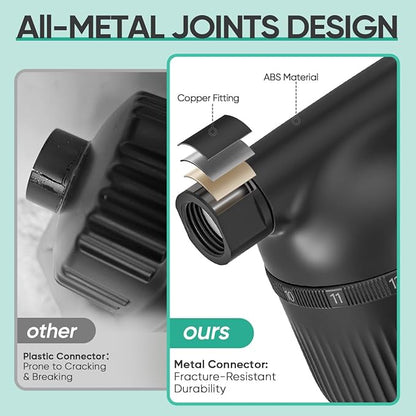 Cobbe Shower Filter | All-METAL Joint | 99% REMOVAL Shower Head Filter for Hard Water, Heavy Metals, Chlorine and Harmful Substance, Improve your skin and hair - Black
