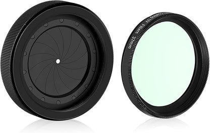 Adjustable Iris Aperture Diaphragm M30 to M37 Iris Aperture Diaphragm Adapter Optical Diaphragm 1.5-26mm Lens Module Adapter Ring PVS-14 PSV14 Optics (Filter Protector Cover Set 1)