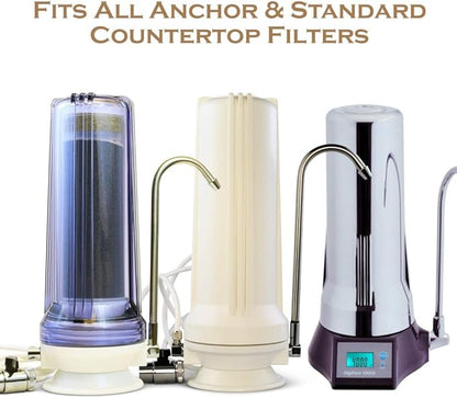 Anchor AF-1002 3-Stage Replacement Cartridge for Countertop Water Filtration Systems - Removes Heavy Metals, Chlorine, PFASs, Bad Taste & Odor