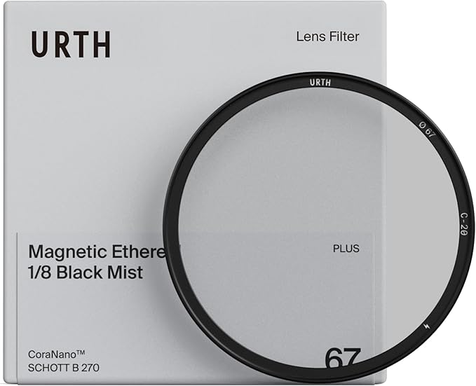 Urth 58mm Magnetic Ethereal Black Mist ⅛ Diffusion Lens Filter (Plus+) - Cinematic Effect, 20-Layer Nano-Coated Light Dispersing Particles