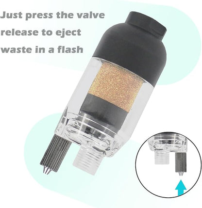 HUBEST Airbrush Filter in-Line Mini Air Filter Water Separator Water Trap Filter Oil Trap Separator Kit,Connects onto Airbrushes and Hoses with 1/8” Threads for Air Compressor G 1/8 Connector