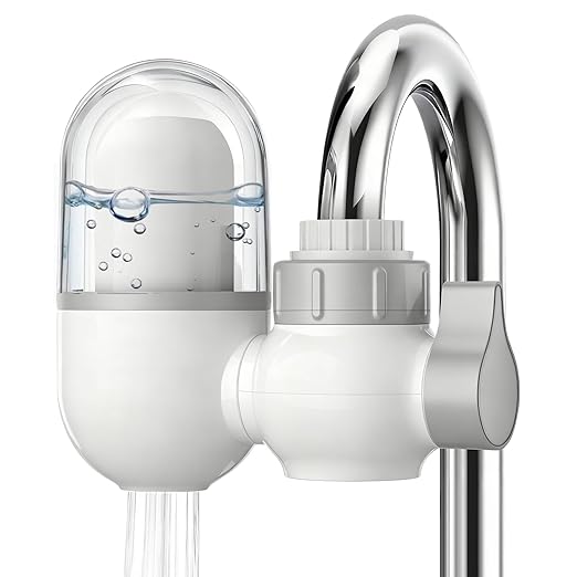 Sinks-Mounted faucetfilterefficientwaterpurificationsystemeffectivelyremovesunpleasantchlorineodorand impurities, suitablefor15/16 13/15 inch and 3/4 inch Kitchen (White)
