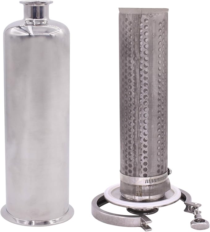 DERNORD 1.5 Inch Tri-Clamp Filter - SS304 Sanitary Fittings Inline Straight Strainer with 100 Mesh Stainless Steel Screen