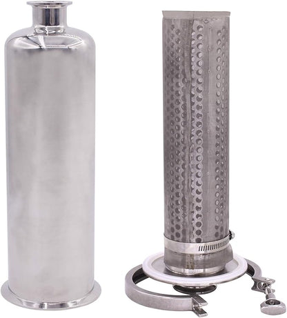 DERNORD 1.5 Inch Tri-Clamp Filter - SS304 Sanitary Fittings Inline Straight Strainer with 100 Mesh Stainless Steel Screen