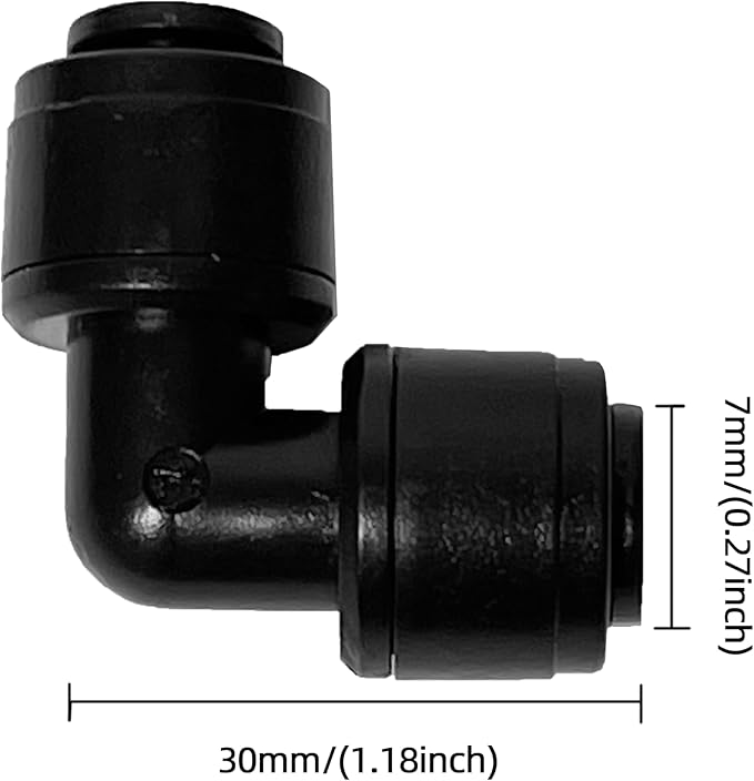 30 Pack Quick Connect 1/4" Drip Irrigation Elbow Coupling Connector,Universal 90 Degree Elbow Fitting for 1/4 Inch Irrigation Tubing,Leak Free Fittings for Sprinkler or Drip Irrigation System