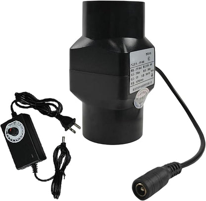 2 Inch Inline Duct Fan 12v Ventilation Fan with Variable Speed Controller Low Noise Inline 22 CFM Blower for Grow Tent Bathrooms Kitchens Black (Color : Adjustable Speed)