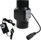2 Inch Inline Duct Fan 12v Ventilation Fan with Variable Speed Controller Low Noise Inline 22 CFM Blower for Grow Tent Bathrooms Kitchens Black (Color : Adjustable Speed)