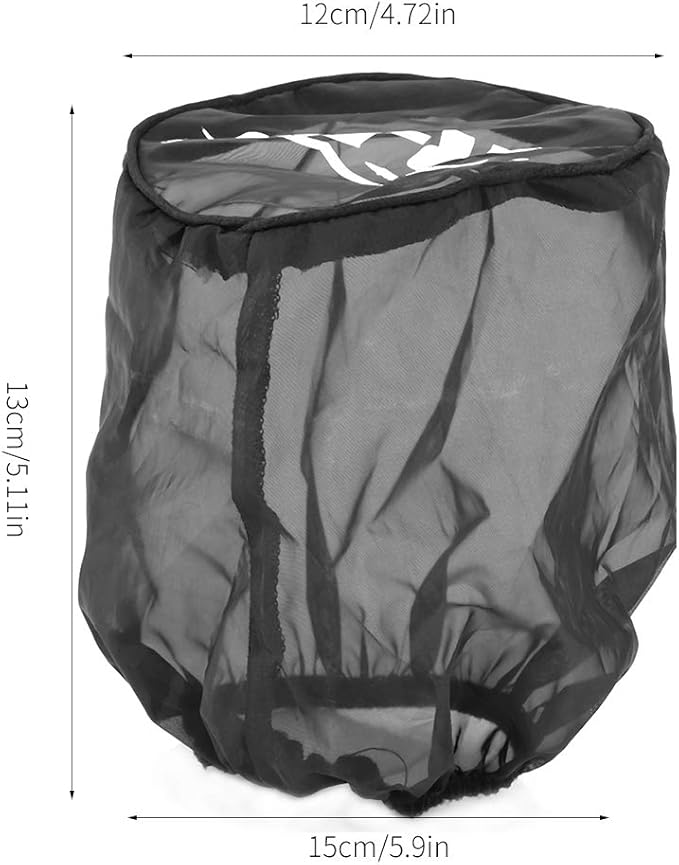 Filter Wrap Universal Air Filter Cover Dustproof for High Air Intake Filters Dust Cloth Black (small)