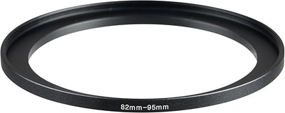82-95mm Metal Step-Up/Down Ring Adapter Compatible with Mirrorless Cameras DSLR Lens, UV CPL ND Filter Thread Converter, Black