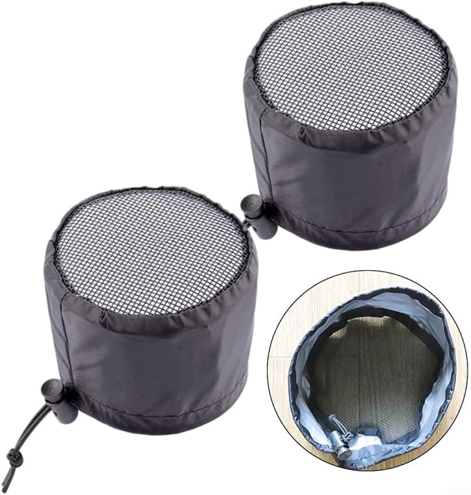 FABULETTA 2Pcs Grow Tent Vent Cover Set 4in 6in 8in Waterproof Oxford Cloth Mesh Duct Filter with Elastic Band and Fixed Buckle for Plant Greenhouse Airflow Dust and Pest Control(8in)