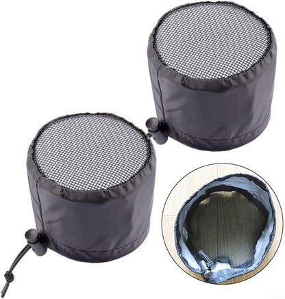 FABULETTA 2Pcs Grow Tent Vent Cover Set 4in 6in 8in Waterproof Oxford Cloth Mesh Duct Filter with Elastic Band and Fixed Buckle for Plant Greenhouse Airflow Dust and Pest Control(8in)