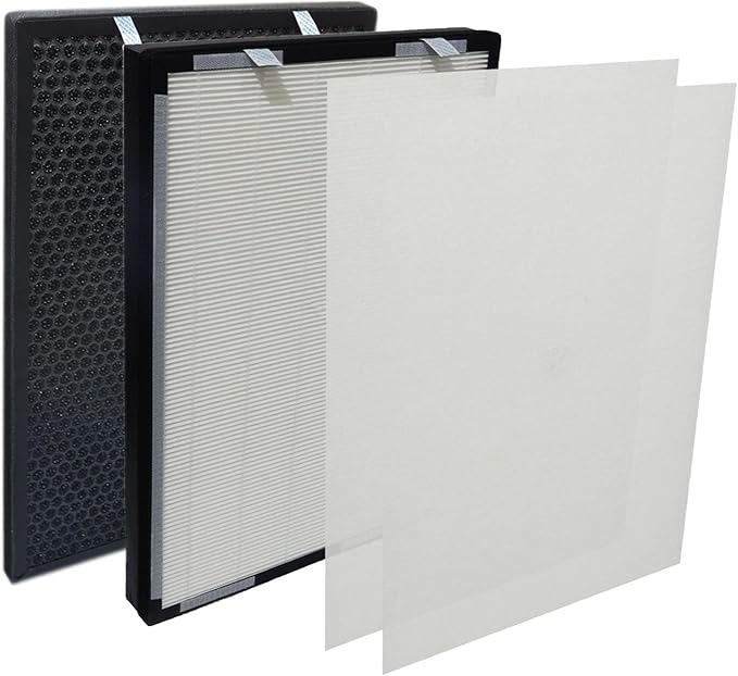PUREBURG Replacement Filter Set Compatible with Brondell Pro Air Purifiers P700BB P7004C APP60 CANP700BB,H13 HEPA Activated Carbon Pre-Filters Air Clean