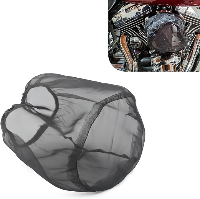 Air Filter Cover, Thickened Car Cold Air Intake Filter Dust Sock Cover, Universal for High Flow Air Intake Filters (Small, Black)