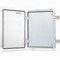 QILIPSU Waterproof Junction Box IP67 Outdoor Plastic Electrical Project Enclosure Weatherproof with Inner Door, Mounting Plate, Wall Brackets, Hinged Clear Cover 16.1"x12.2"x7.1" CC-D