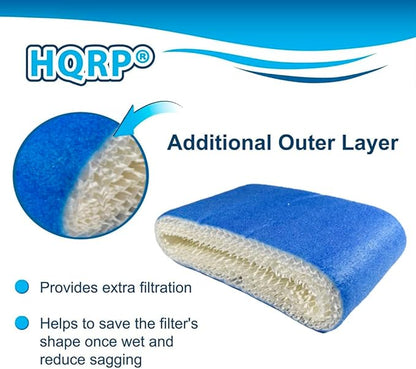 HQRP 2-Pack Wick Filter Compatible with Walgreens 890-WGN 890WGN LEV320 HF212-UL Cool Mist Humidifiers, W889-WGN Replacement, with Blue Layer