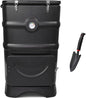 EJWOX Insulated Compost Bin with Ventilation System - Quickly Composting All Year Round, A Reservoir at The Bottom Design to Collect The Leachate (30 Gal, Black)