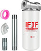 iFJF 1200KTF7018 Fuel Filter Spin-on Particulate Replacement for Transfer Pump FR112 FR1210G FR610G 18 GPM 3/4" with 1200KTG9075 Filter Head and 3/4” ST Elbow and 3/4 x 7” Nipple