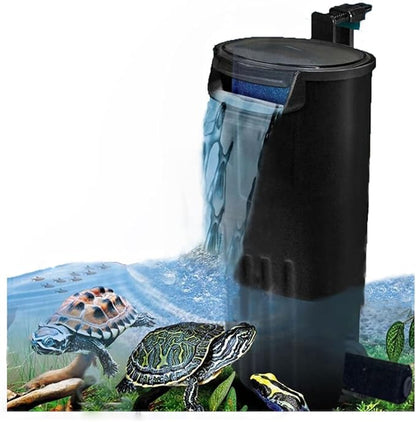 Aquarium Internal Filter for 3 to 20 Gallons Small Fish Tank Turtle Tank Reptiles Shrimp Amphibian Frog Cichlids Newt(Aquarium filter)