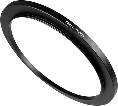 82-95mm Metal Step-Up/Down Ring Adapter Compatible with Mirrorless Cameras DSLR Lens, UV CPL ND Filter Thread Converter, Black