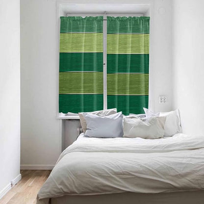 Farm Retro Green Wood Grain Window Valance Curtains, Rustic Wooden Plank Texture Light Filtering Kitchen Valance with 3-inch Rod Pocket for Living Room Bathroom Bedroom,2 Panel,42x63In