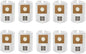 10 PCS Bundle Set 2-2.5 Gallon Vac Bags, ALYYDBG Type B 90668 9066800 9066833, All Around QAM70 and CMXZVBE38774 Vac Filter Bags