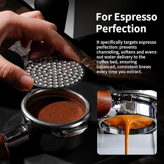 watchget 58.35mm Espresso Puck Screen Reusable Mesh Coffee Filter 0.8mm Thickness Puck Screen Stainless Steel Lower Shower Screen for 58mm Protafilter Basket