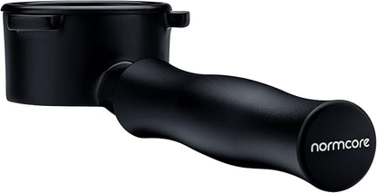 Normcore 54mm Bottomless Naked Portafilter Fits 54mm Breville Sage Machines, Titanium PVD Coating Portafilter Group Head with Black Anodized Aluminum Handle