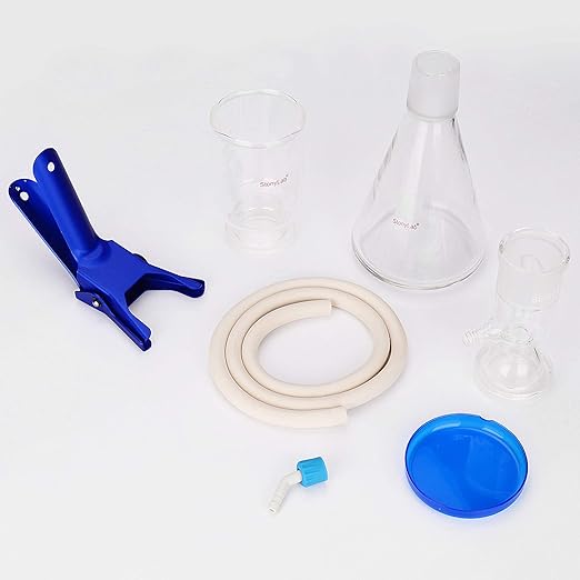 stonylab Borosilicate Glass Filtration Apparatus, Vacuum Filter Kit with 500ml Filtering Flask
