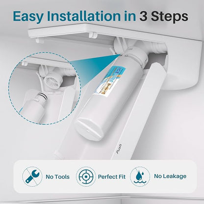 ICEPURE Alkaline LT1000PC Refrigerator Water Filter and Air Filter Replacement for LG LT1000P/PC/PCS, Kenmore 9980, ADQ74793501 ADQ74793502 ADQ747935 MDJ64844601 LMXS28626S LT1000, Enhances PH, 1Combo