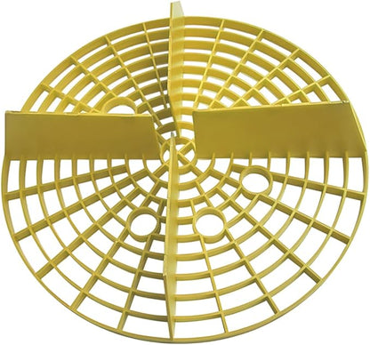 Car Wash Bucket Insert, 2PCS 10" Diameter Dustproof Dirt Grit Trap Vehicle Wash Filter, Remove Debris Automotive Detailing Cleaning Washing Kit, Universal for SUV RV Truck (Yellow)