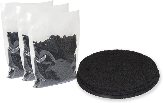 PUREBURG FC-50 Odor Absorbing Carbon Refills Pack Compatible with Vitamix FoodCycler FC50, Collecton Lid Filter Carbon filters 3+3