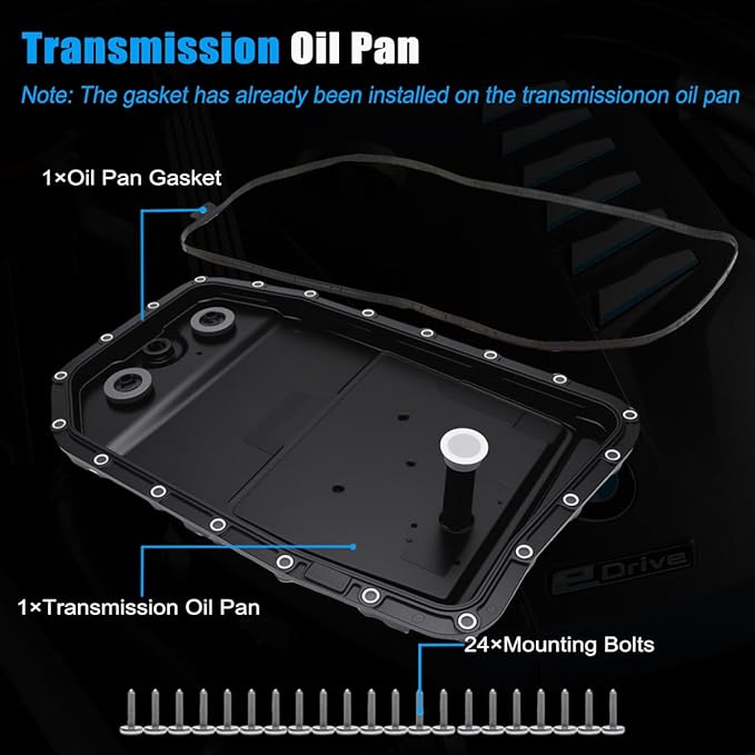 AUCERAMIC 6HP26 Transmission Oil Pan with Filter and Gasket Kit for BMW 745Li X5 24117571227 24152333903