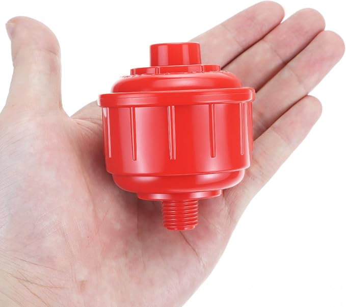 QWORK 10 Pack Disposable Mini Air Water Trap Filters, 1/4" Threads, Spray Gun Filters, Removes Moisture for Paint Sprayers and Air Tools