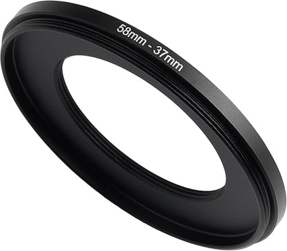 58mm to 37mm Step-Down Ring Filter Adapter,for All Brands UV ND CPL, Metal Ring Step-Down Rings Adapter Filter (58mm-37mm)