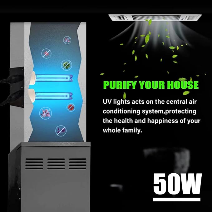 50 Watts Duct Disinfection Uv Light for Hvac, Uv Light for ac system, Ac Filter UV-C Lamp, uv lamp for furnace