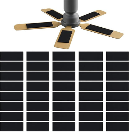 40 Pcs Ceiling Fan Filters for Blades, Fan Air Purifier Pads with Activated Coconut Shell Carbon, Universal Easy Stick Ceiling Fans Filter Fit for Common Household Office Contaminants