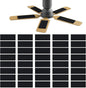 40 Pcs Ceiling Fan Filters for Blades, Fan Air Purifier Pads with Activated Coconut Shell Carbon, Universal Easy Stick Ceiling Fans Filter Fit for Common Household Office Contaminants
