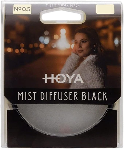 Hoya 62mm Mist Filter Black Diffuser No. 0.5 - Black Mist Filter for Camera Lenses - Soft Diffusion Effect for Portrait Photography & Cinematic Look, Reduces Contrast & Softens Wrinkles