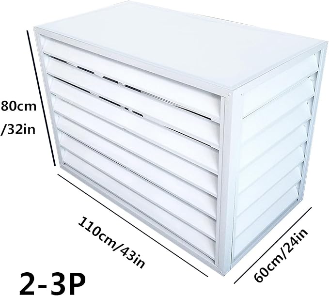 Pool pump covers for outside units, outdoor garbage can enclosures, aluminum outdoor garden air conditioner cover, sturdy and durable, noise-proof, suitable for gardens, balconies, walls ( Color : FOU