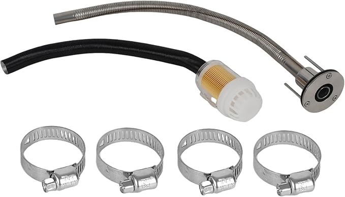 24mm Stainless Steel Exhaust Pipe Air Intake Filter and Pipe Double Wall Through the wall Connector Fitting Exhaust Wall Flange Port Socket for Diesel Parking Heater Install on RV, Greenhouse, Garages