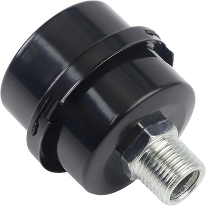Air Compressor Air Filter Replacement for 16.5 x 11 x 3 cm Pump Accessories, Steel Construction with 20mm Thread, Black Intake Filter for Quiet Mode Operation
