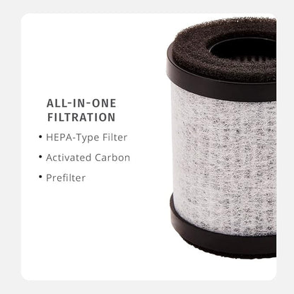 Homedics TotalClean 3-in-1 HEPA-Type Air Purifier Filter Replacement, Works with Homedics AP-P60-BK and AP-P60-WT Portable Air Purifiers, Captures Microscopic Airborne Particles, 3-Pack